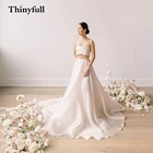 Элегантное мягкое атласное длинное свадебное платье А-силуэта, без рукавов, со шлейфом