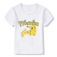 pokemon pikachu kids cute t shirt cartoon printing t shirt boys girls animal figures clothes tops kids costumes birthday gifts