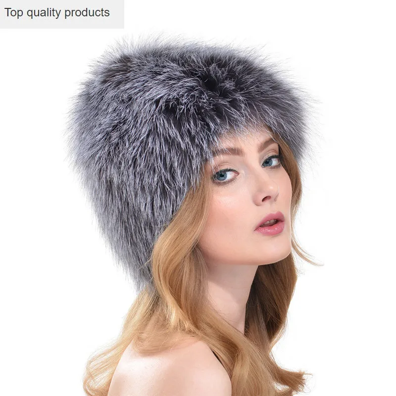 Осень и зима 2020 новинка женская теплая кожаная шапка с мехом серебристой лисы