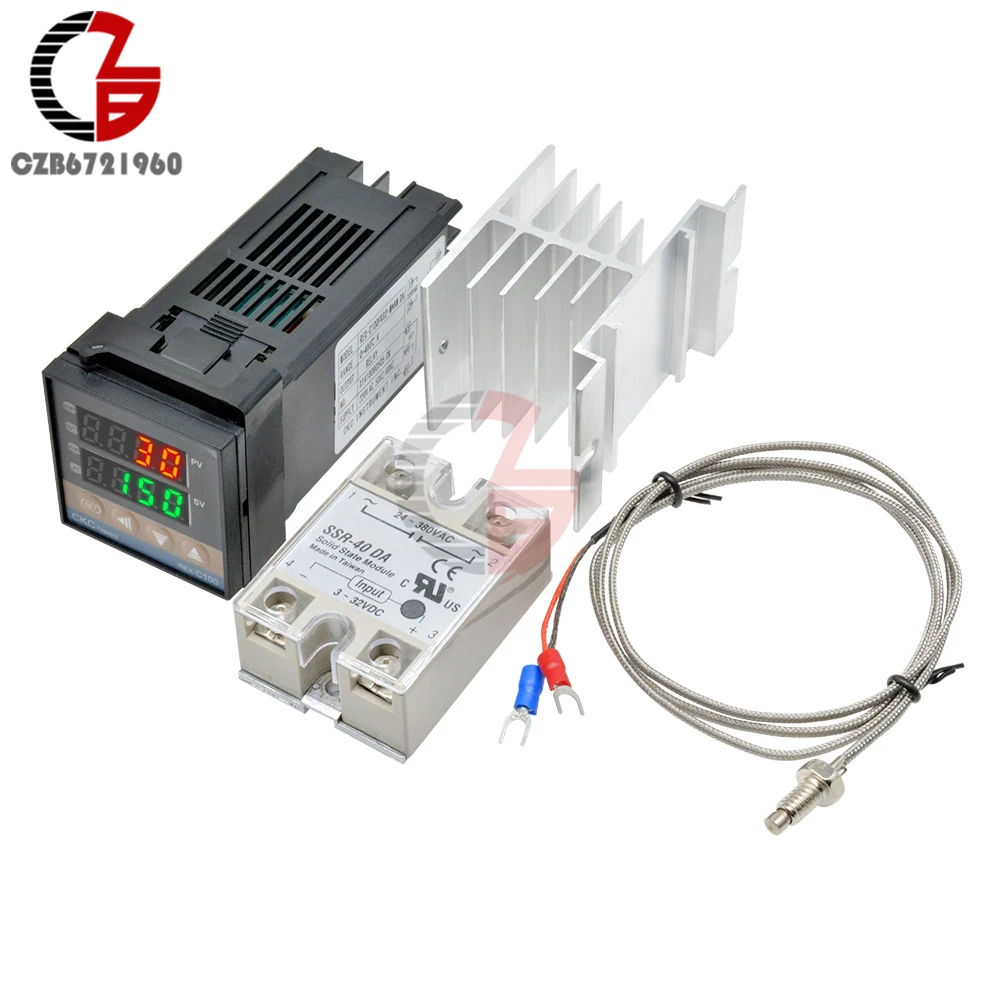 REX C100 цифровой PID регулятор температуры регулирующий термостат термометр SSR выход