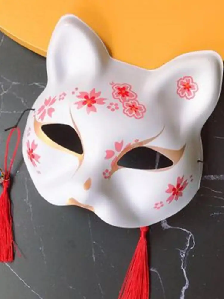 Маскарадная маска на Хэллоуин с изображением лисы ручной росписью японский для