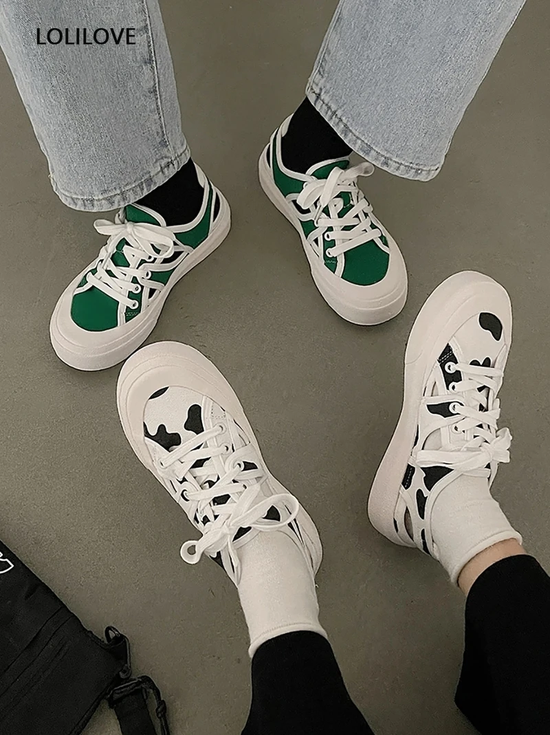 

Lolilove Summer Canvas Flats Vulcanized Shoes Japanese style Sweet Korean shoes Soft Sister Style Anime Candy Designer shoes