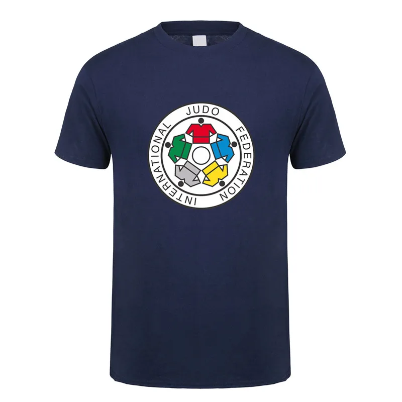 

IJF International Judo Federation T Shirt Summer Short Sleeve Cotton T-shirt Mans Tshirt