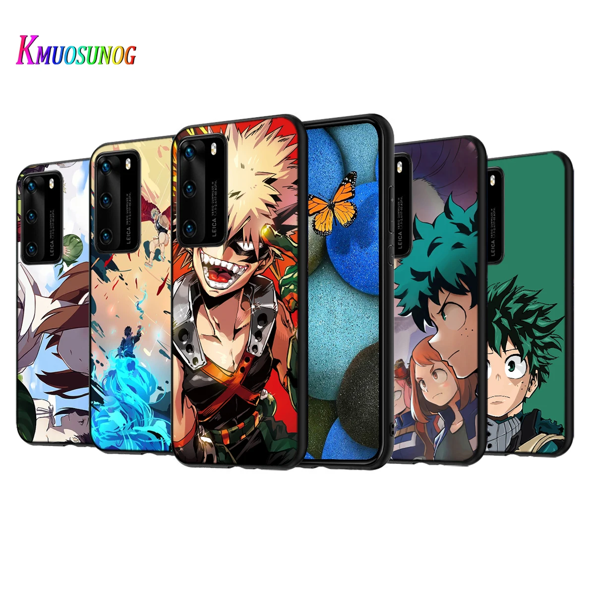 

Anime My Hero Academia Silicone Cover For Huawei P50 P40 P30 P20 Pro P10 P9 F8 Lite E Plus 2016 5G Black TPU Phone Case