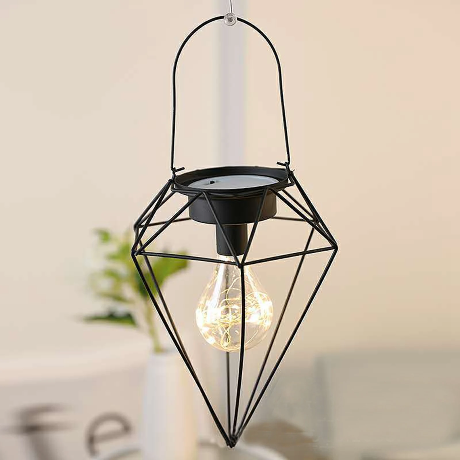 

Night Light Lamp Cafe Geometry Camping Tent Lights W/ Hanger Home Decor