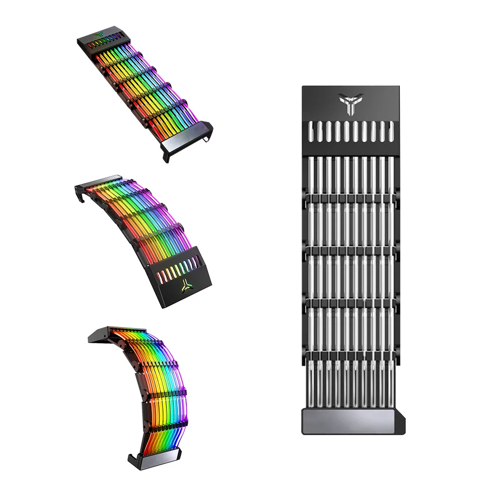 

Sync PSU SATA Interface Neon Line Power Extension Cable RGB LED 24 Pin Adapter PW24-V2 ADDRESSABLE RGB STRIMER Plus 24-PIN