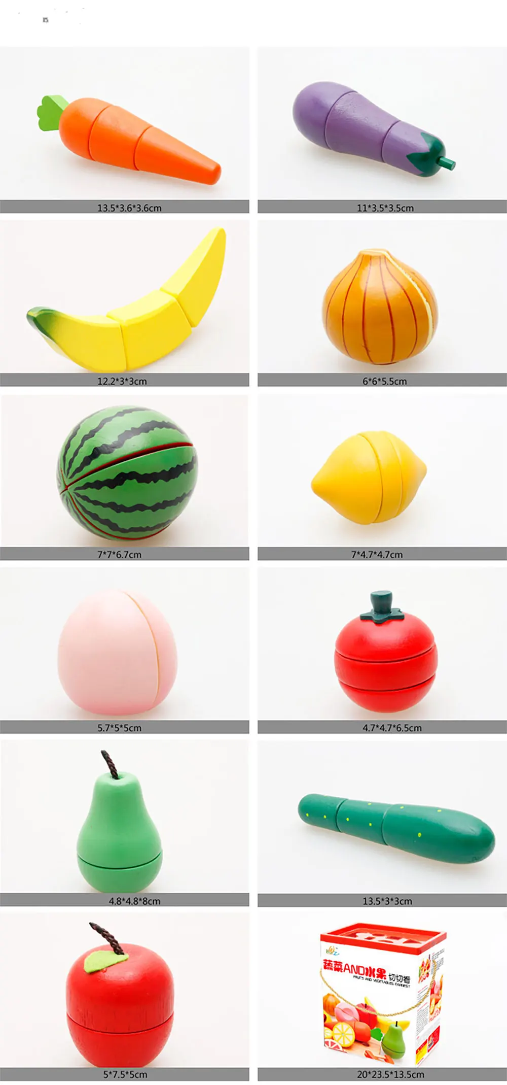 Fun made dinner vegetable Game 14pcs Cutting Fruit Vegetable Pretend Play Children Kids Baby Educational Toy Gift