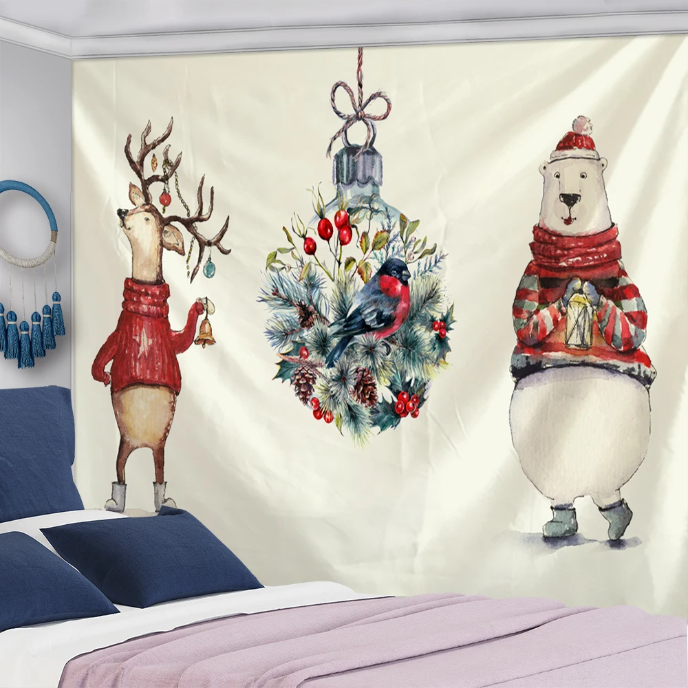 Фоновая ткань Рождественская фантазия искусственная кожа Богемный Хиппи