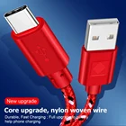 Нейлоновый Usb-кабель типа C для Samsung S10 S9 S8 A50 Redmi Note 7 Xiaomi Huawei Android USB C Быстрая зарядка 3 м 2 м 1 м 0,5 м