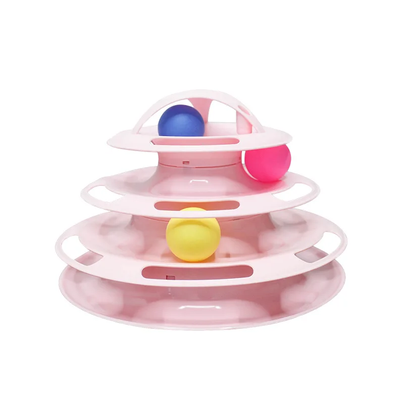 

Cat toys pet supplies cat interactive game board toys four layer cat turntable