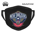Pelicans, Новый Орлеан, хлопковая дышащая маска для лица, баскетбольная корзина Нового Орлеана, спорт, американская модель, Лучшая цена, бюджет
