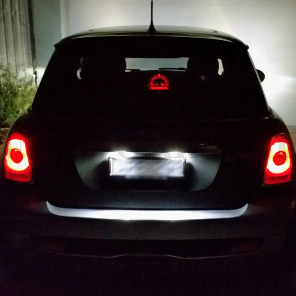

2pcs Licence Number Plate Light 6500K White Canbus LED License Plate Lights Lamps For MINI Cooper S MK1 R50 R52 R53