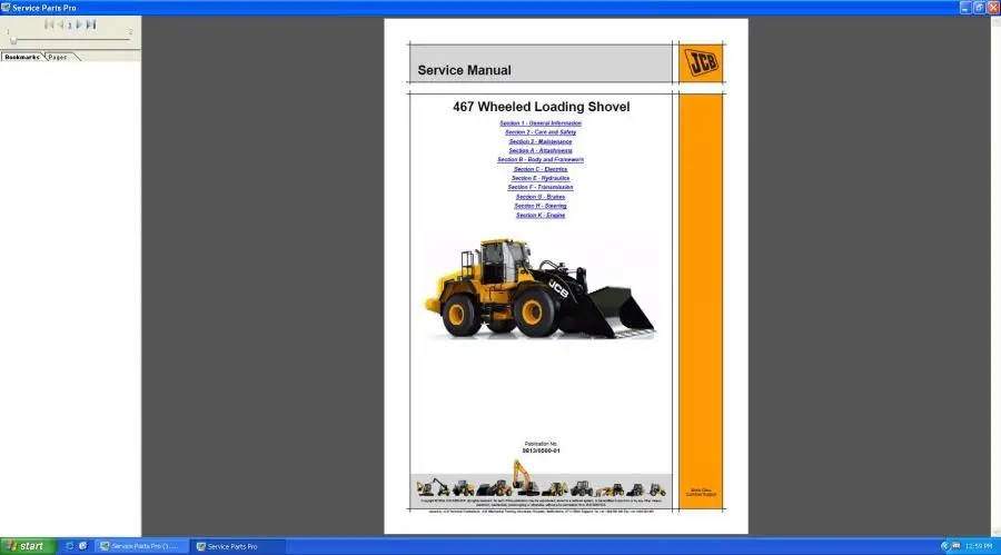 Руководства по обслуживанию JCB Compact 2017 + каталог запасных частей SPP 2 0 генератор