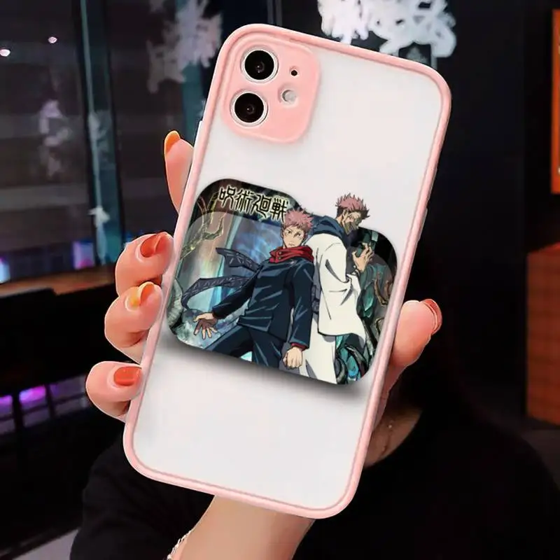

Jujutsu Kaisen Phone Cases matte transparent For Pink iPhone 7 8 x xs xr 11 12 pro plus max mini Clear Funda