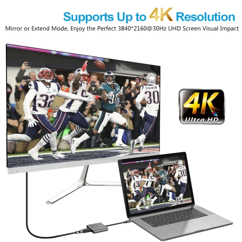 Type C USB 3,1-USB-C 4K HDMI USB 3,0 кабель-адаптер 3 в 1 концентратор для Macbook Pro