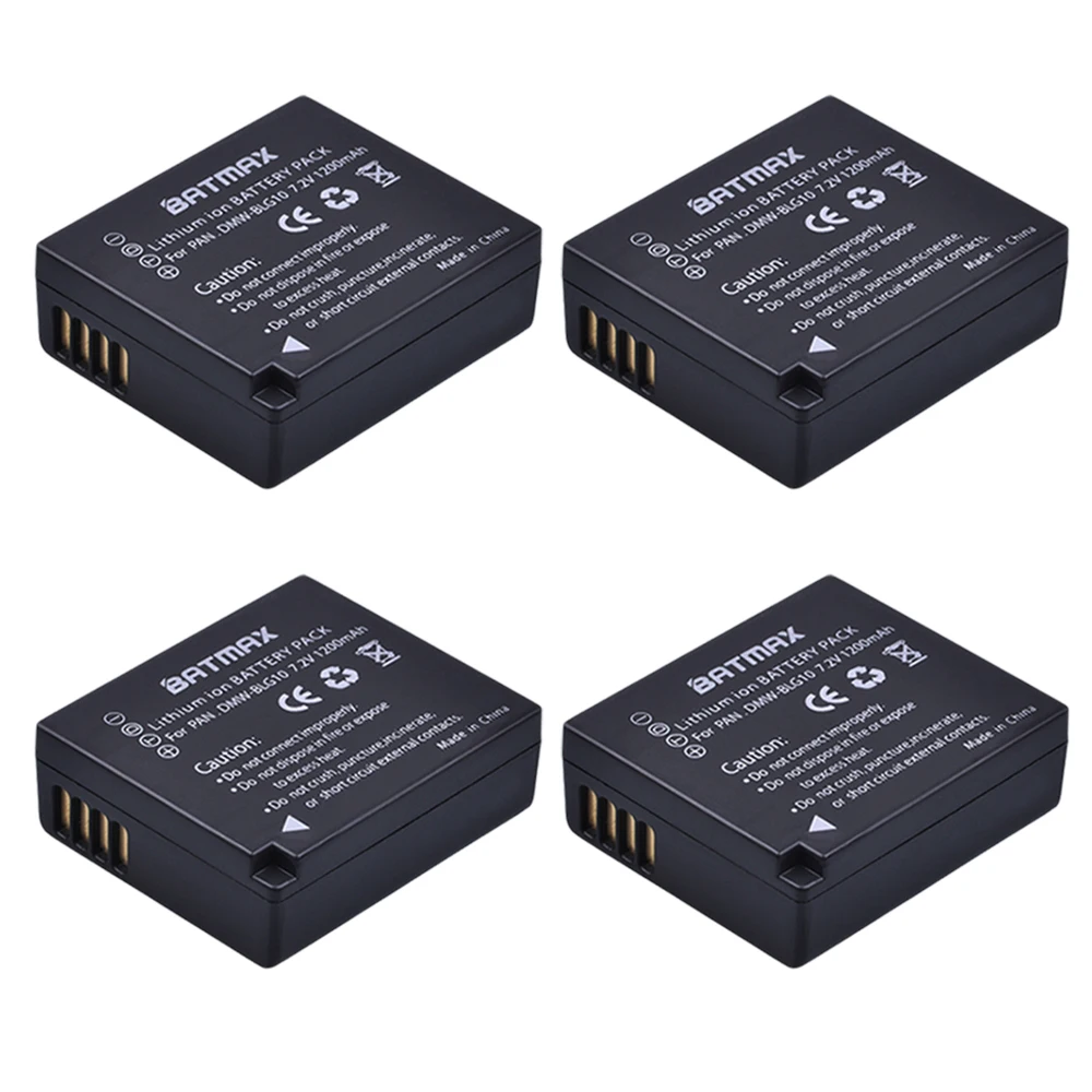 4Pcs 2 шт. 1200 мА/ч, DMW-BLG10 BLG10 BLG10E DMW-BLE9 Батарея+ ЖК-дисплей Dual USB Зарядное устройство для цифрового фотоаппарата Panasonic LUMIX GF5 GF6 GX7 LX100 GX80 GX85 - Цвет: 4Pcs