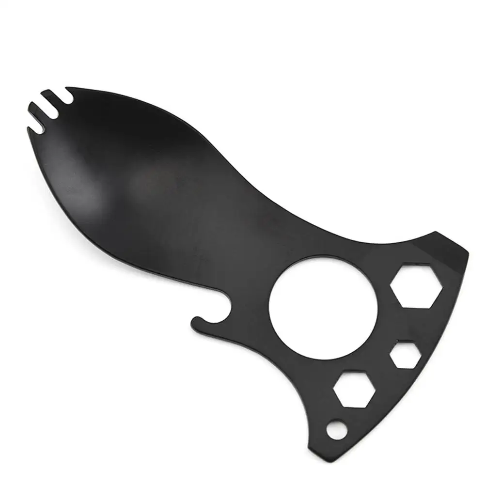 1 шт. многофункциональная ложка для кемпинга из нержавеющей стали переносной