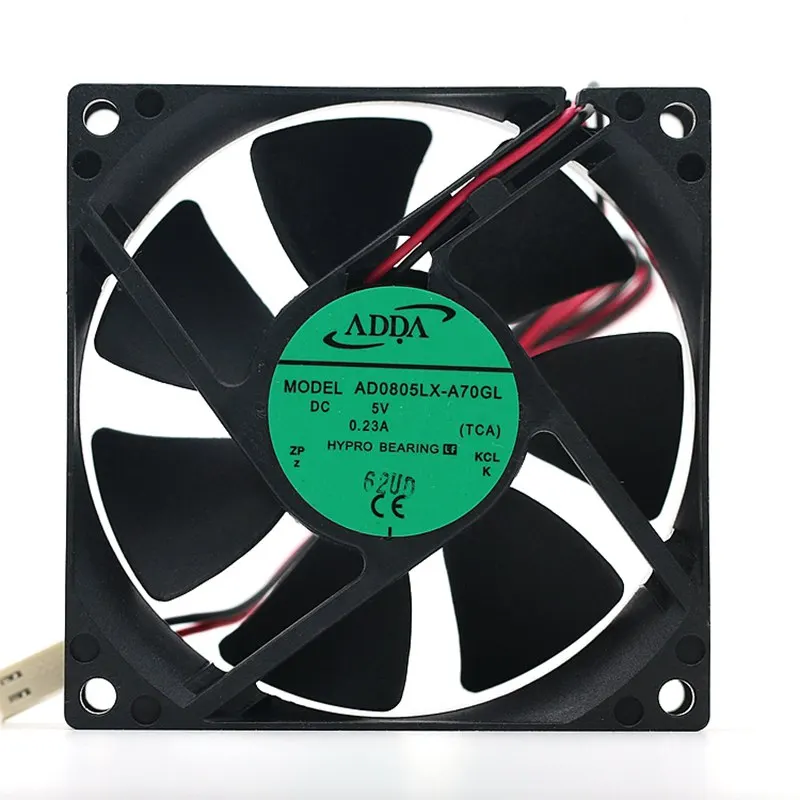 

80mm DC 5V Cooling Fan,for ADDA AD0805LX-A70GL DC5V 0.23A 8025 8CM 80*80*25mm Cooling Fan Cooler