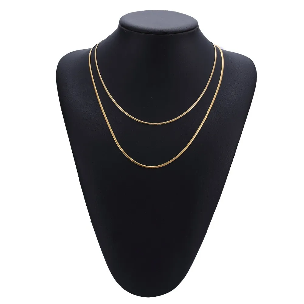 Цепочка змеиная тонкая из нержавеющей стали длина 50/60 см 2 1 мм|Цепочки| |