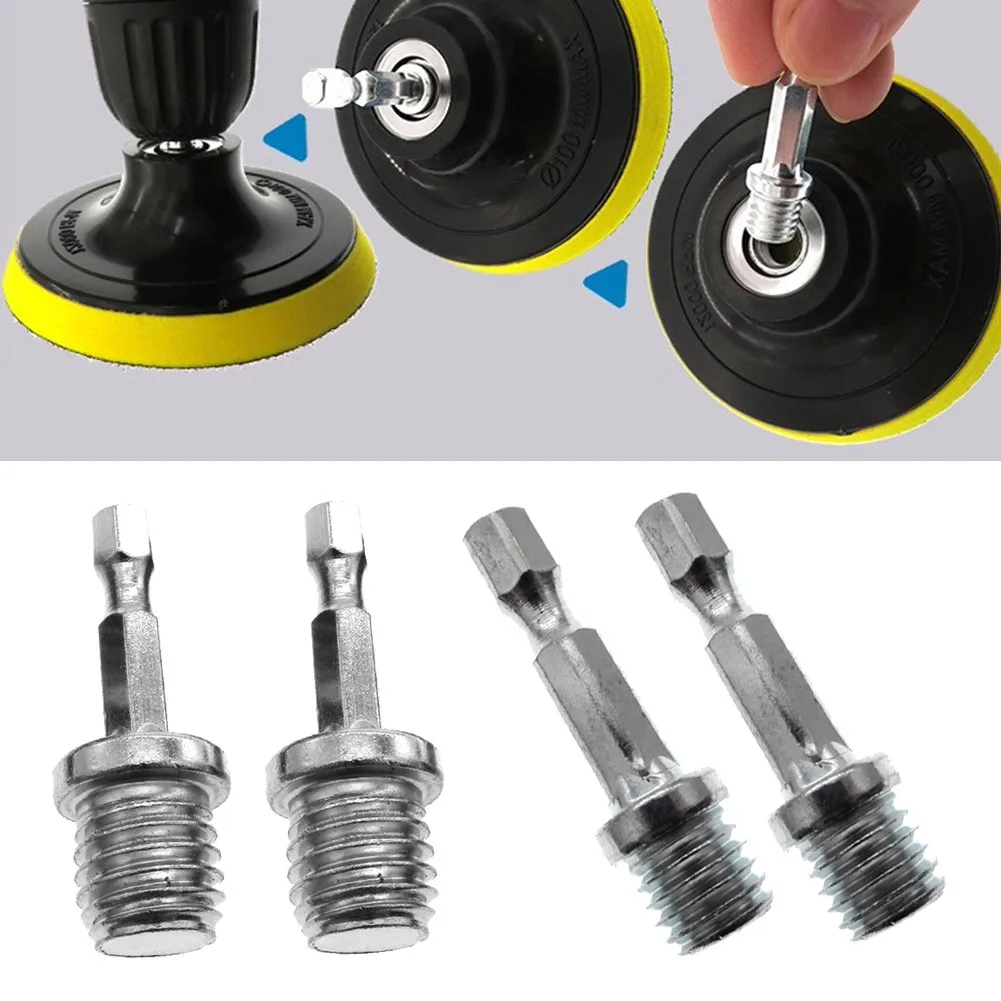 

4pcs Connecting Rod Connect For Electric Drills Backing Pad M14/M10 To 6mm Rod