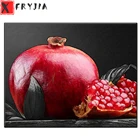 Лидер продаж! Полностью Квадратный бриллиант, 5D картина красный гранат Алмазная мозаика картина Стразы Круглый Алмазная вышивка Декор