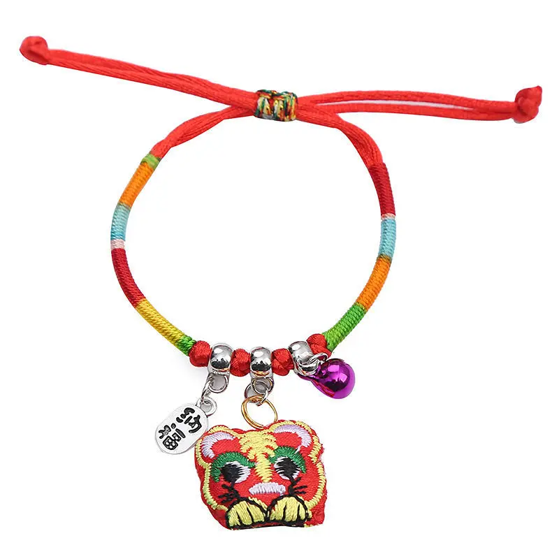 Дракон лодка фестиваль яркий веревочный браслет детская цветная нить плетеная