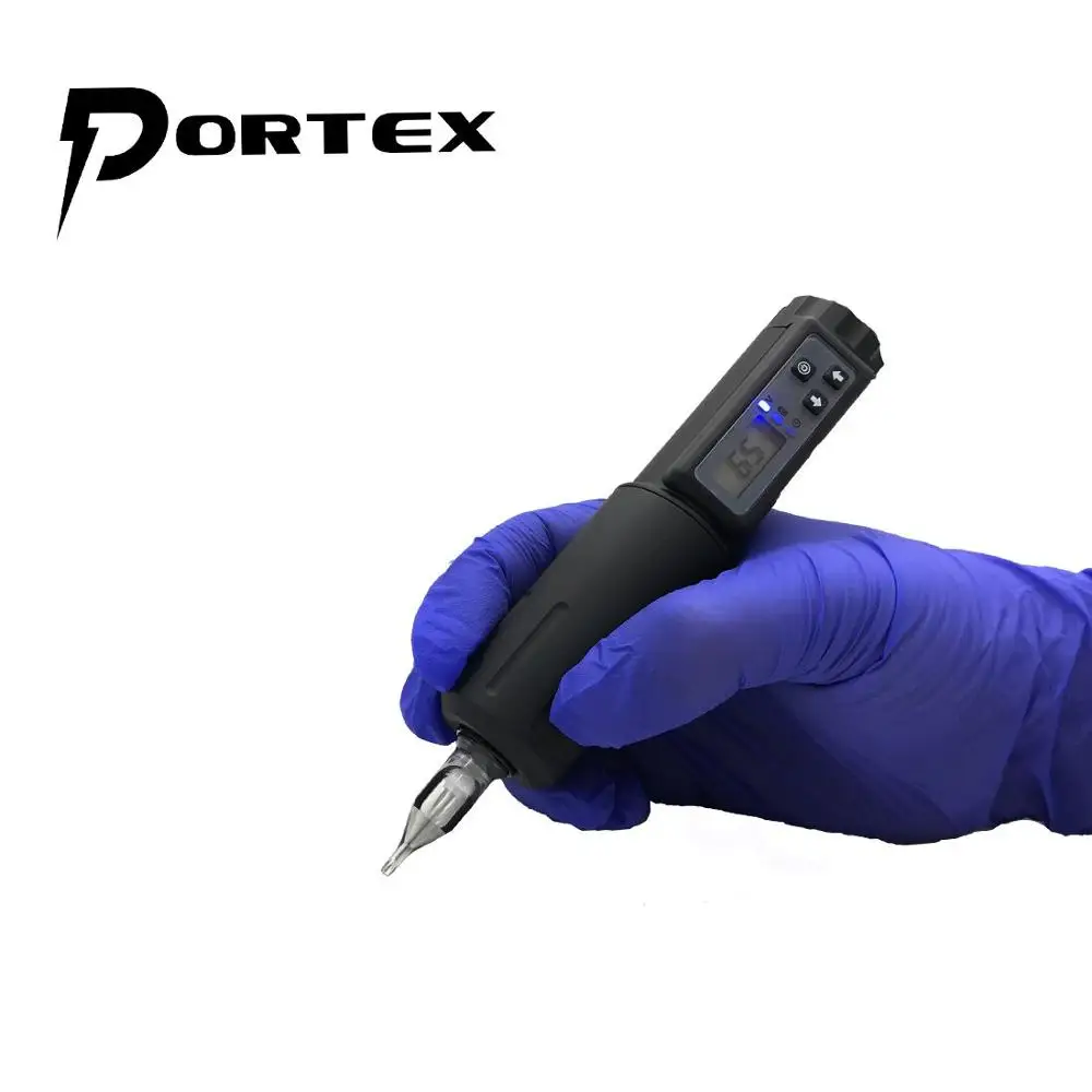 EZ Portex беспроводной батареи ручка поворотный картридж татуировки с светодиодный дисплей