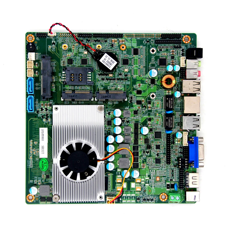 Дешевая прочная материнская плата Baytrail J1800 ЦП mini itx 2G ddr3 2 * com 1 lan Одиночная