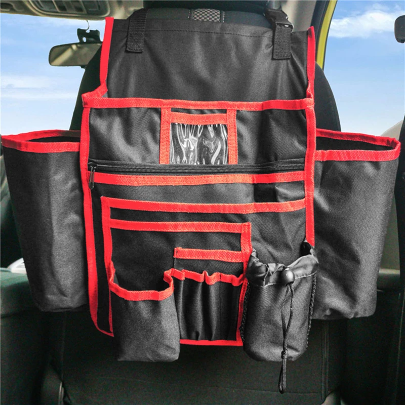 

Car Seat Storage Bag Organizer Multi Pocket Umbrella Holder Front Passenger Seat Rear Bag for Traveling Laptop Tablet Storage