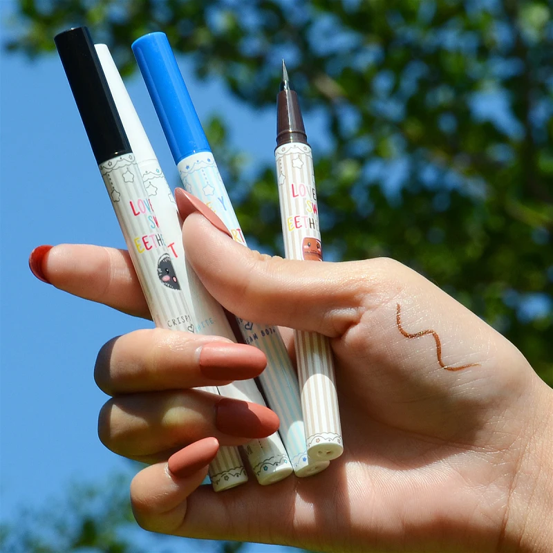 Жидкая подводка для глаз 8 цветов гладкая водостойкая устойчивая к поту