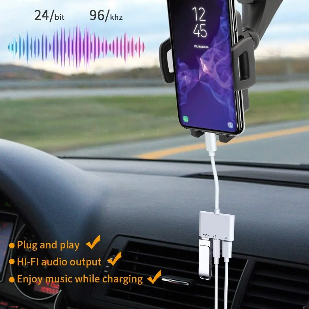 Переходник USBC с USB Type C на 3 5 мм разъем для наушников устройство чтения камеры OTG