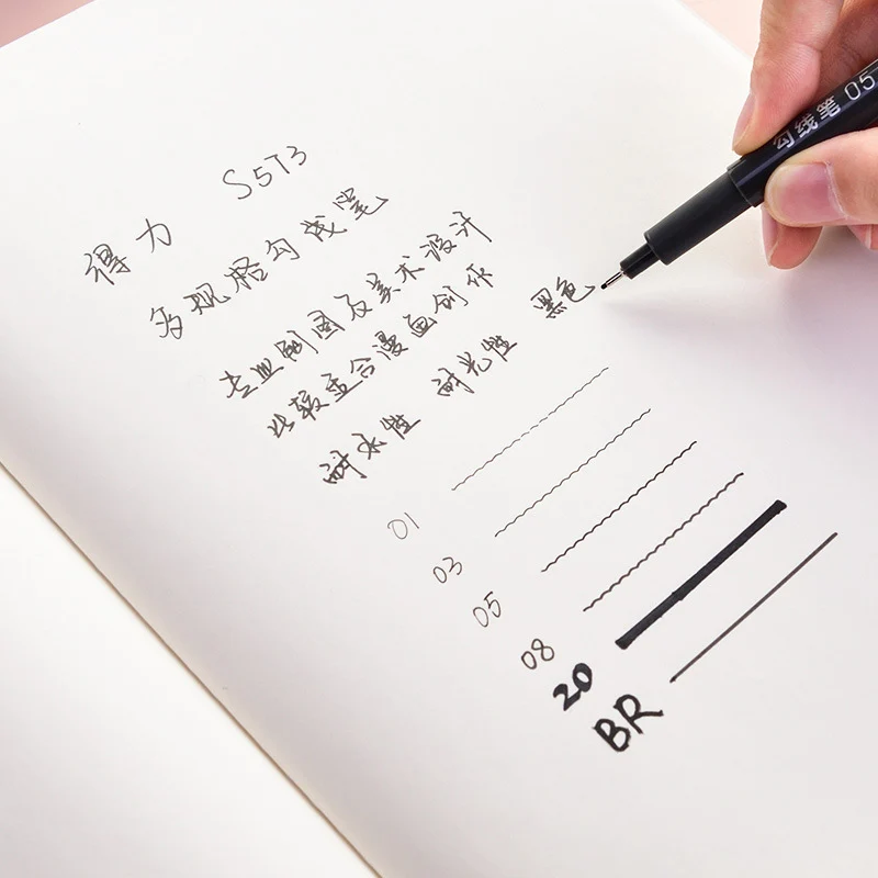 

6Pcs/Set Waterproof Sketch Pigment Fine Liner Pen Needle Drawing Pen Professional Art Marker Micron Pen School Office Stationery