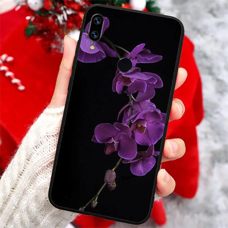 

Orchid beautiful Flowers pattern high quality luxury Phone Case For Xiaomi Redmi note 7 8 9 t k30 max3 9 s 10 pro lite