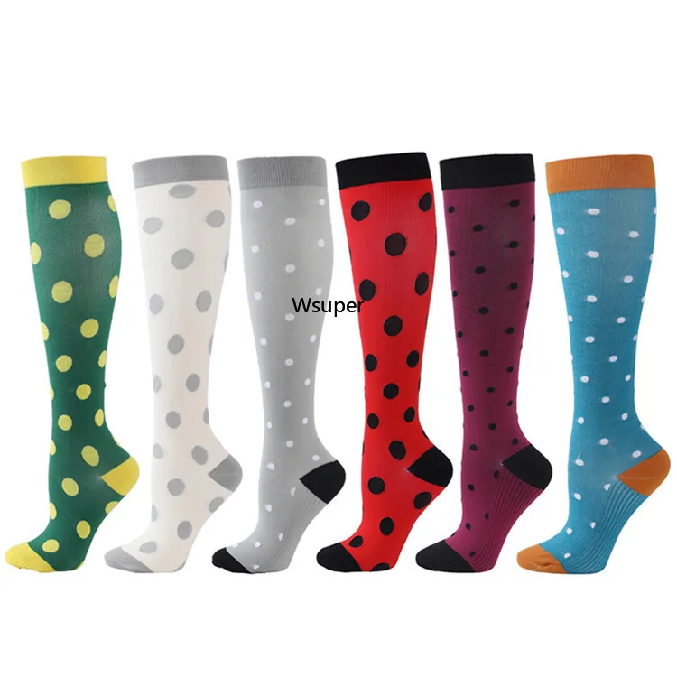 Compression Socks Nurse Compression Socks 6 PAIRS Compression Stocking Women Running Cycling Sports Socks Men Thigh High Socks