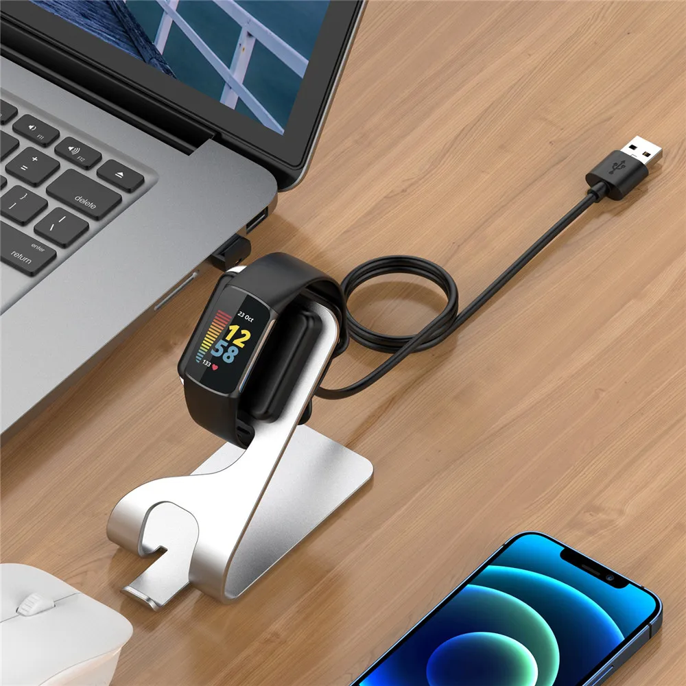 

Зарядная док-станция для умных часов Fitbit Luxe, зарядный кабель, USB-кабель для зарядки и передачи данных, часы для Fitbit Charge 5, умные аксессуары