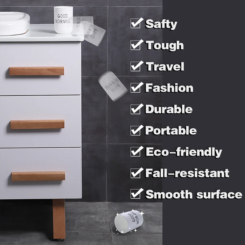 

Nordic Style Plastic Cup Travel Portable Tooth Glass Couple Bathroom Sets Plastic Washing Drinking Home Bathroom Tooth Mug