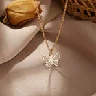Модная простая богемная цепочка до ключицы с кулоном в виде крошечной бабочки ожерелье-чокер женские ювелирные изделия