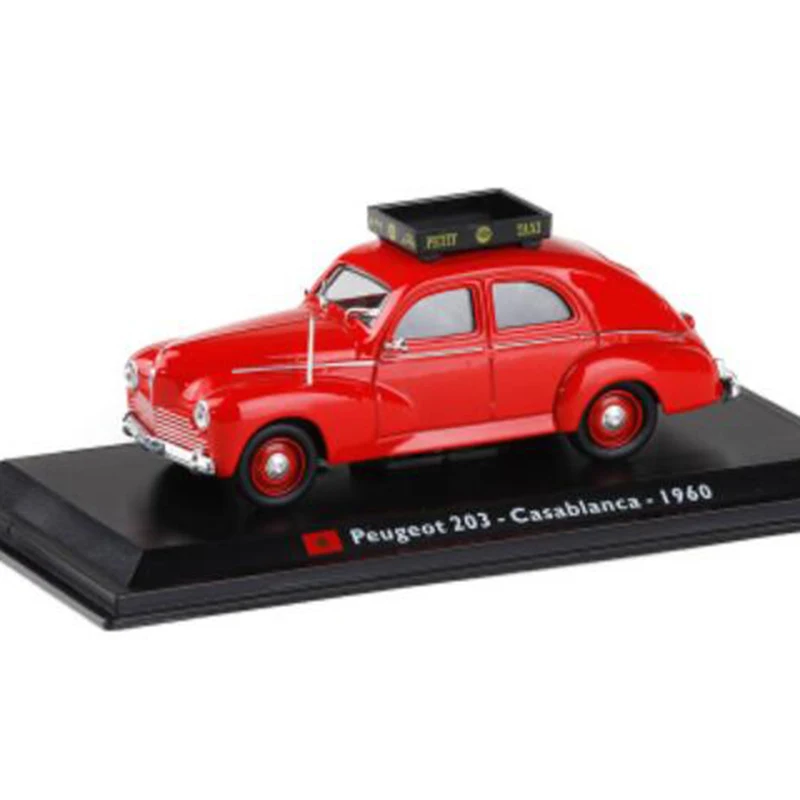 Красный цвет 1:43 Масштаб металлический сплав классический Peugeot 203 casablanca 1960 такси