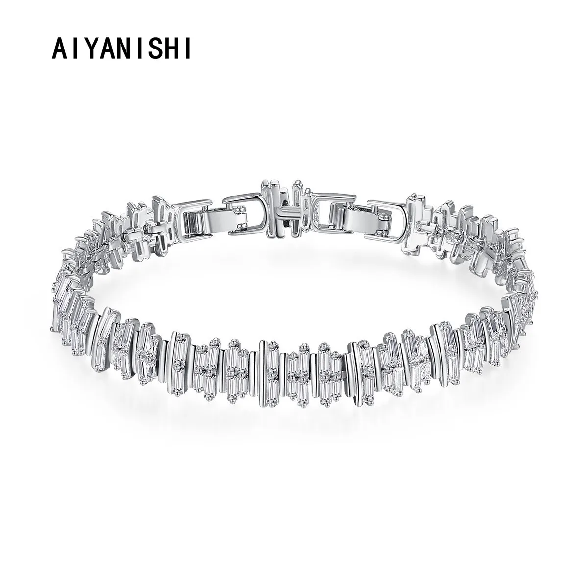 

AIYANISHI 18K Gold Filled 9mm Tennis Bracelets Adjustable Bracelets For Women Men Tennis Bracelets Chain Homme Jewelry Gifts