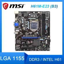 MSI H61M-E23 (B3) Desktop Intel H61 Motherboard LGA 1155 DDR3 RAM Micro-ATX SATA 2 USB2.0 Supports Core i3-3240T cpus Placa-mãe