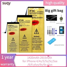 Suqy Batterie for Apple Iphone 6 Battery 6s for Iphone 4 4s 5 5s 5c Se 6 Plus 6s 6s Plus Replacement Bateria Mobile Phone Parts