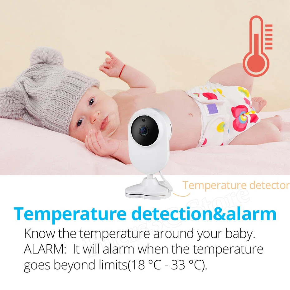 Wouwon Температура Сенсор мини IP Камера Беспроводной Wi Fi камеры видеонаблюдения CCTV