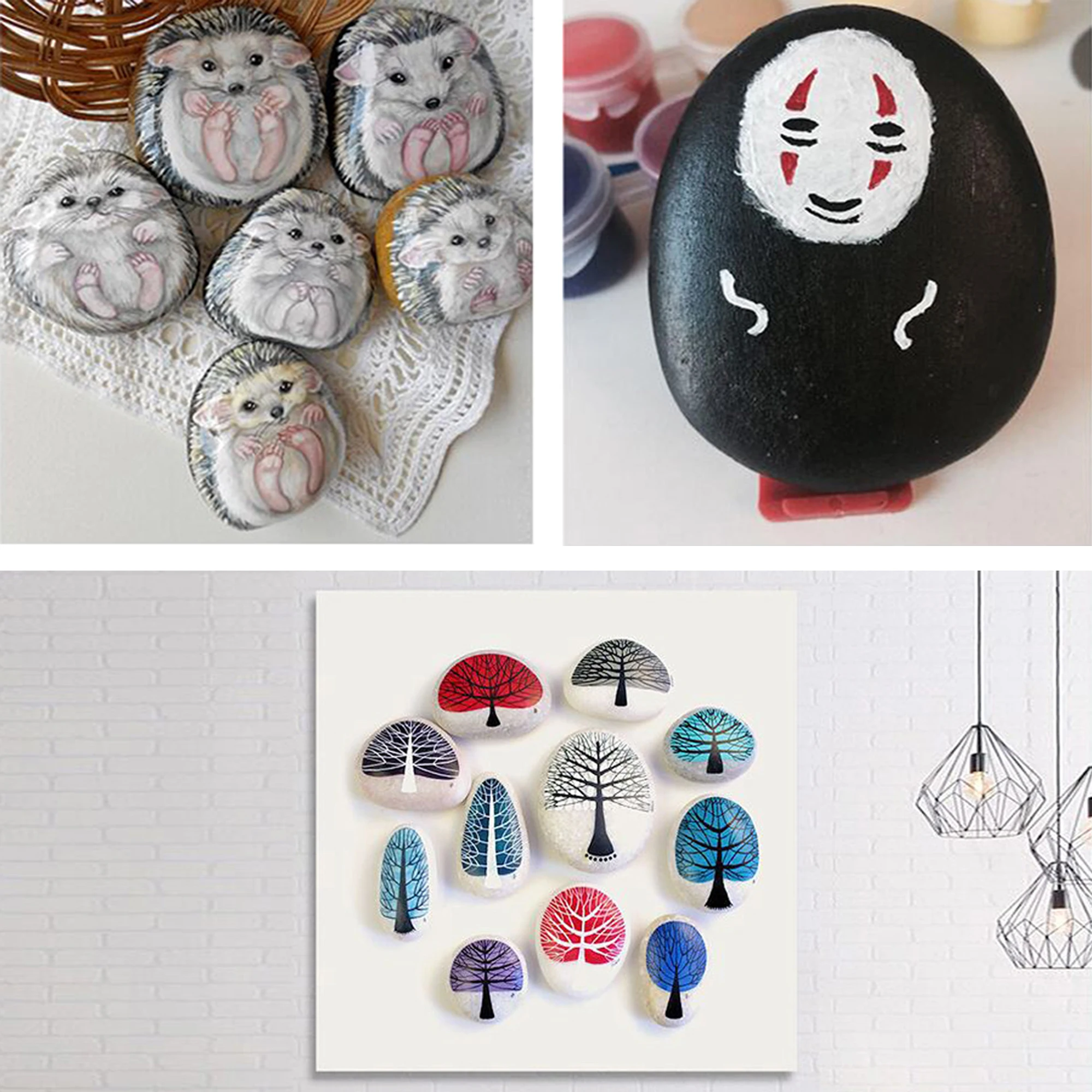 KIDDYCOLOR Rock Art Kit for Painting and Coloring DIY Set Creative Colorful Magic Stone Gift Supplies | Канцтовары для офиса и