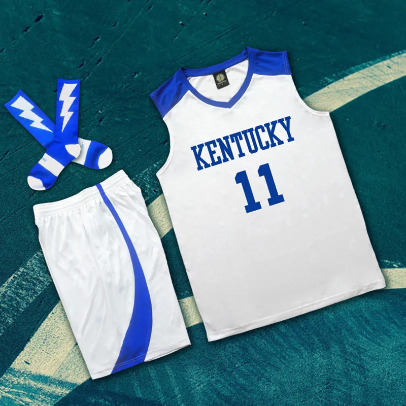 Комплект баскетбольного Джерси Kentucky Wall 11 # быстросохнущая дышащая тренировочная