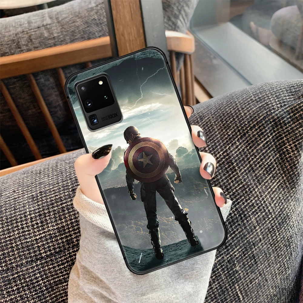 

Super hero America Captains Phone Case Cover Hull For Samsung Galaxy S 7 8 9 10 e 20 FE edge uitra plus Note 9 10 20 black Cell