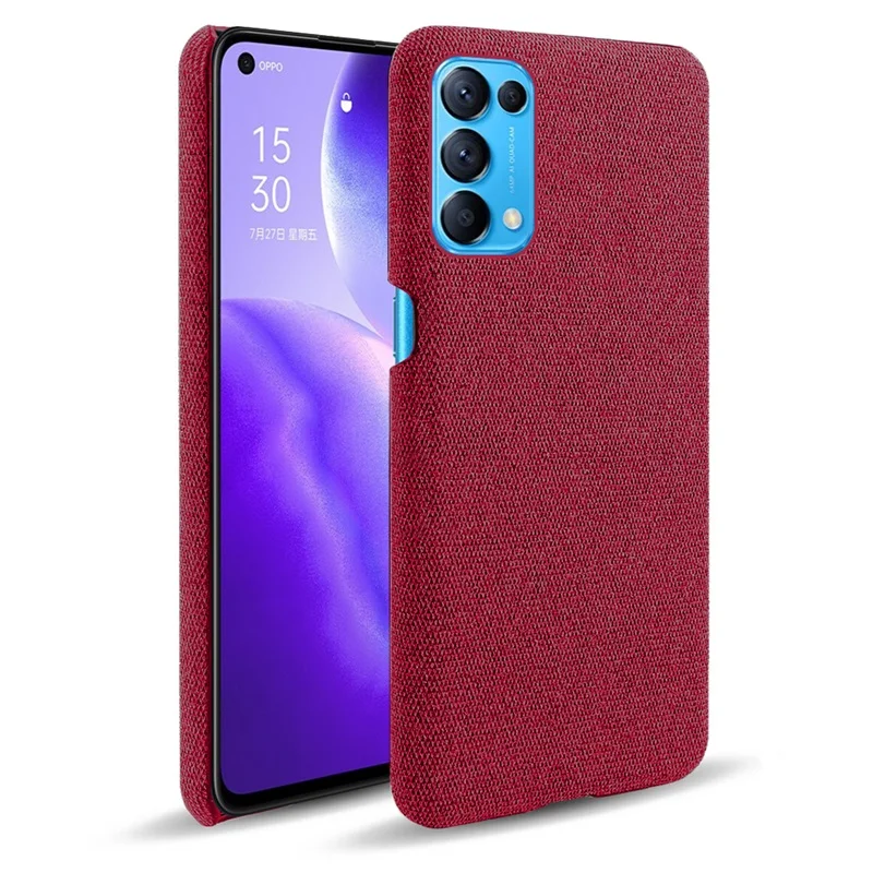

Solid Color Cloth Leather Case For OPPO Reno 2 2Z 3 3A 4 5 10X Pro Plus Hard PC Back Cover