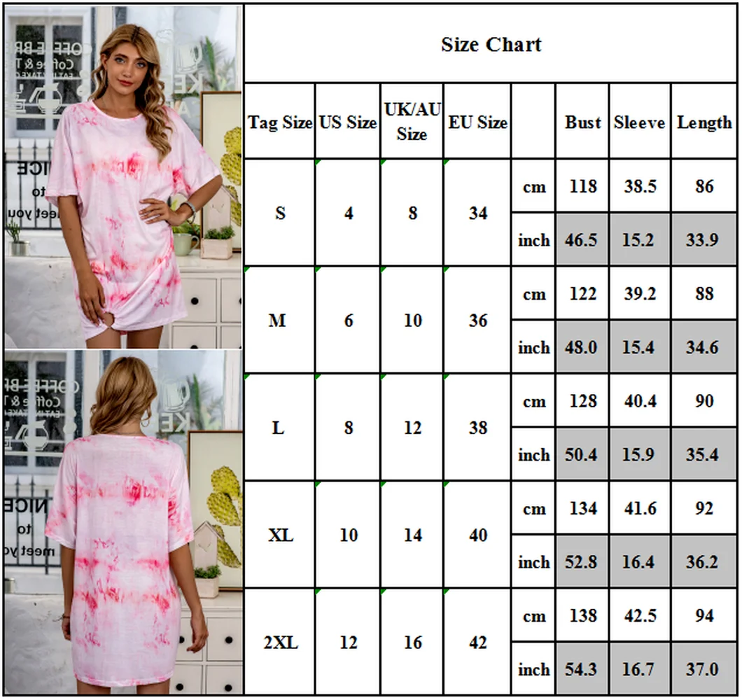 

Womens Short Sleeve T Shirt Mini Dress Summer Casual Loose Sundress Plus Size
