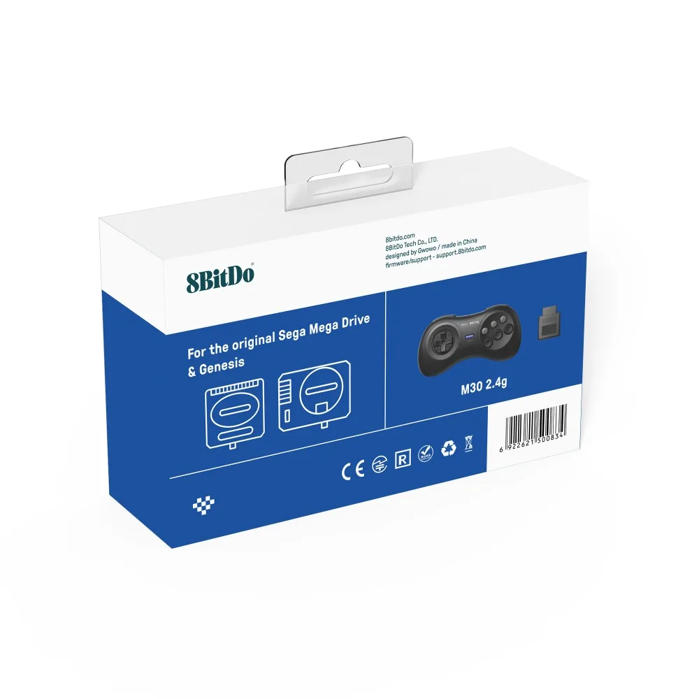 8BitDo M30 2.4G Wireless Gamepad Controller for the Original Sega Genesis and Mega Drive - | Электроника