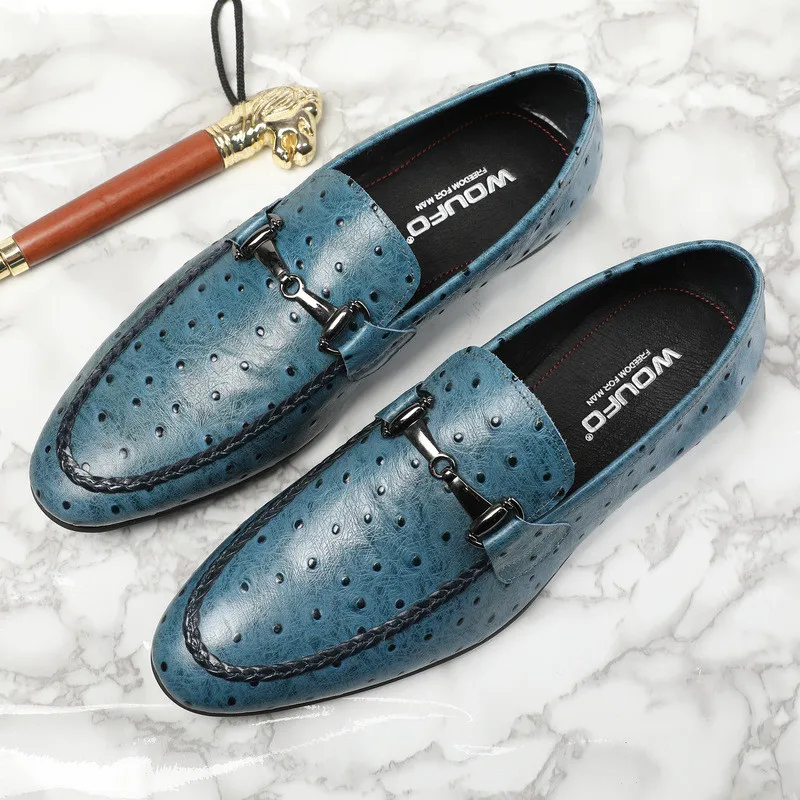 Дышащая кожаная обувь для мужчин удобная из чистой кожи в британском стиле с
