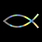 Смешная наклейка на автомобиль с изображением Иисуса рыбы, наклейки для христианского стайлинга автомобиля, наклейка на бампер, Виниловая наклейка для корпуса двери автомобиля 5,9 дюйма x 3,93 дюйма